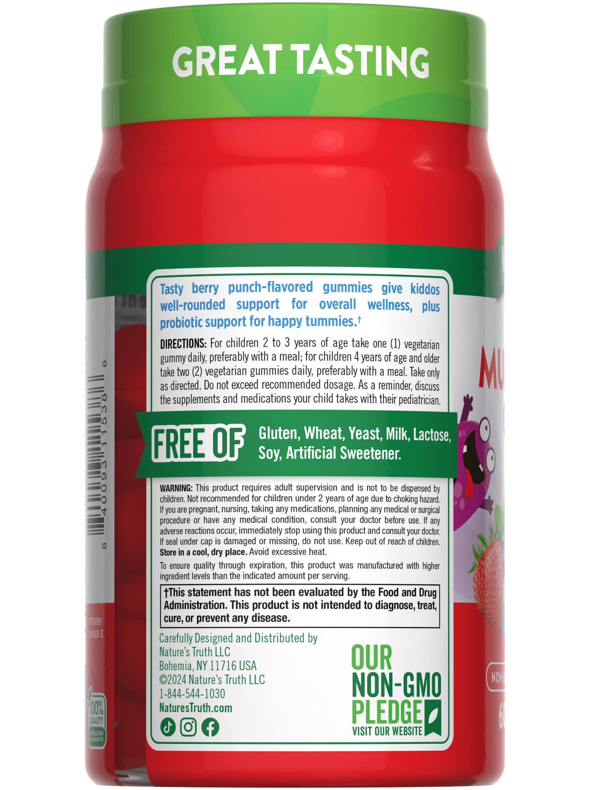 Daily-use scene with Nature's Truth gummies for kids on the go.