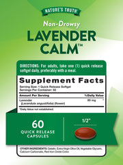 Nature's Truth Lavender Calm Softgels capsules for discreet daily use