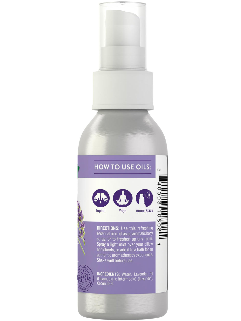 Nature's Truth Lavender Essential Oil Spray on bedside for calming evenings.