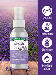 Nature's Truth Lavender Essential Oil Spray in a softly scented room ambience.