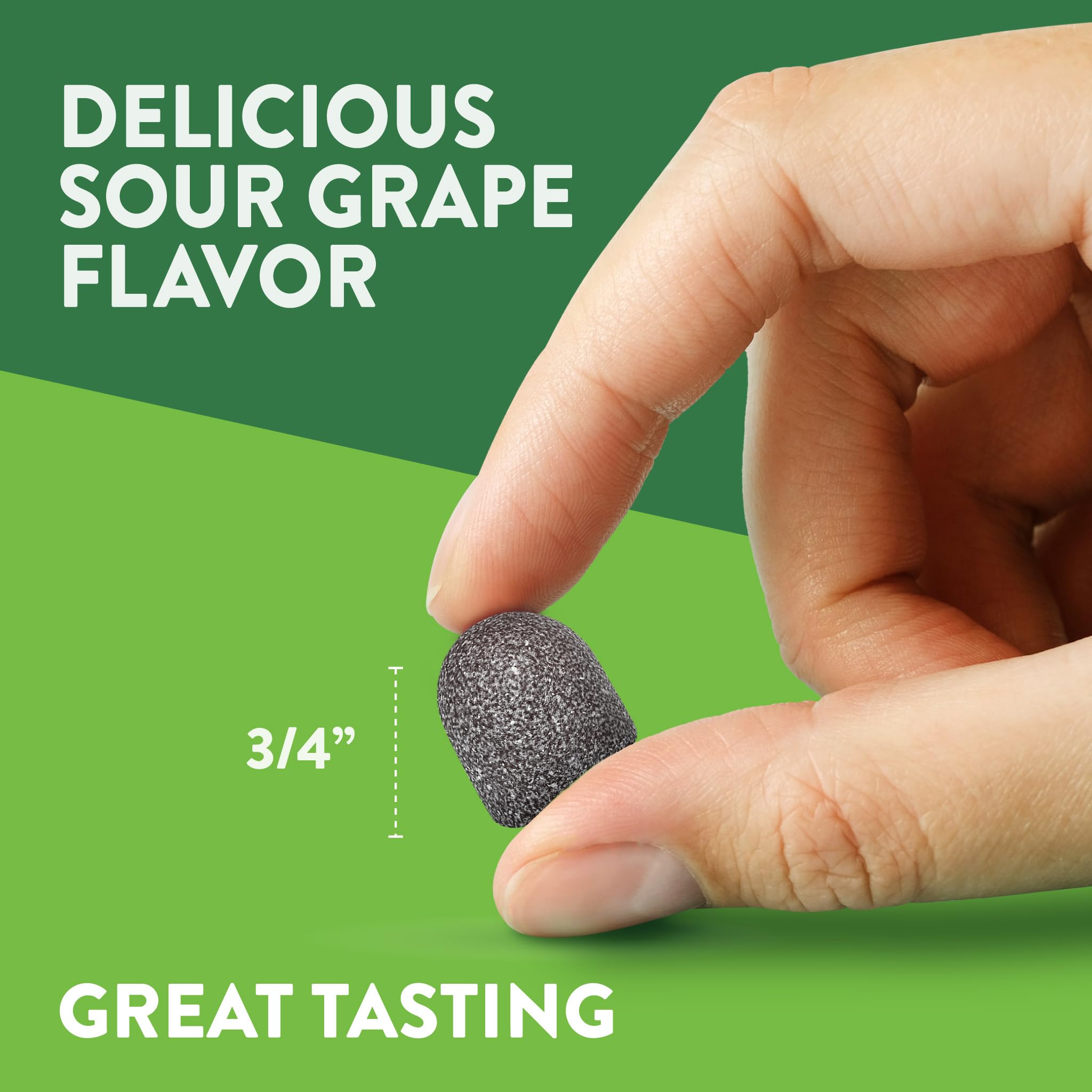 Grapes imagery and a sour-sweet flavor profile highlight the grape taste.