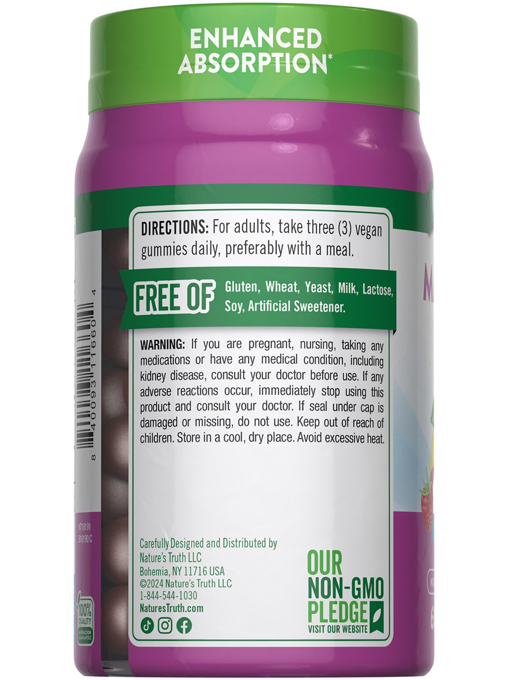 Nature's Truth packaging highlights quality and honest sourcing.