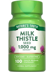 Nature's Truth Milk Thistle Seed Extract 1000mg bottle—easy daily dosage for herbal support.