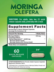 Nature's Truth Moringa capsules close-up highlighting easy-to-take daily capsules.