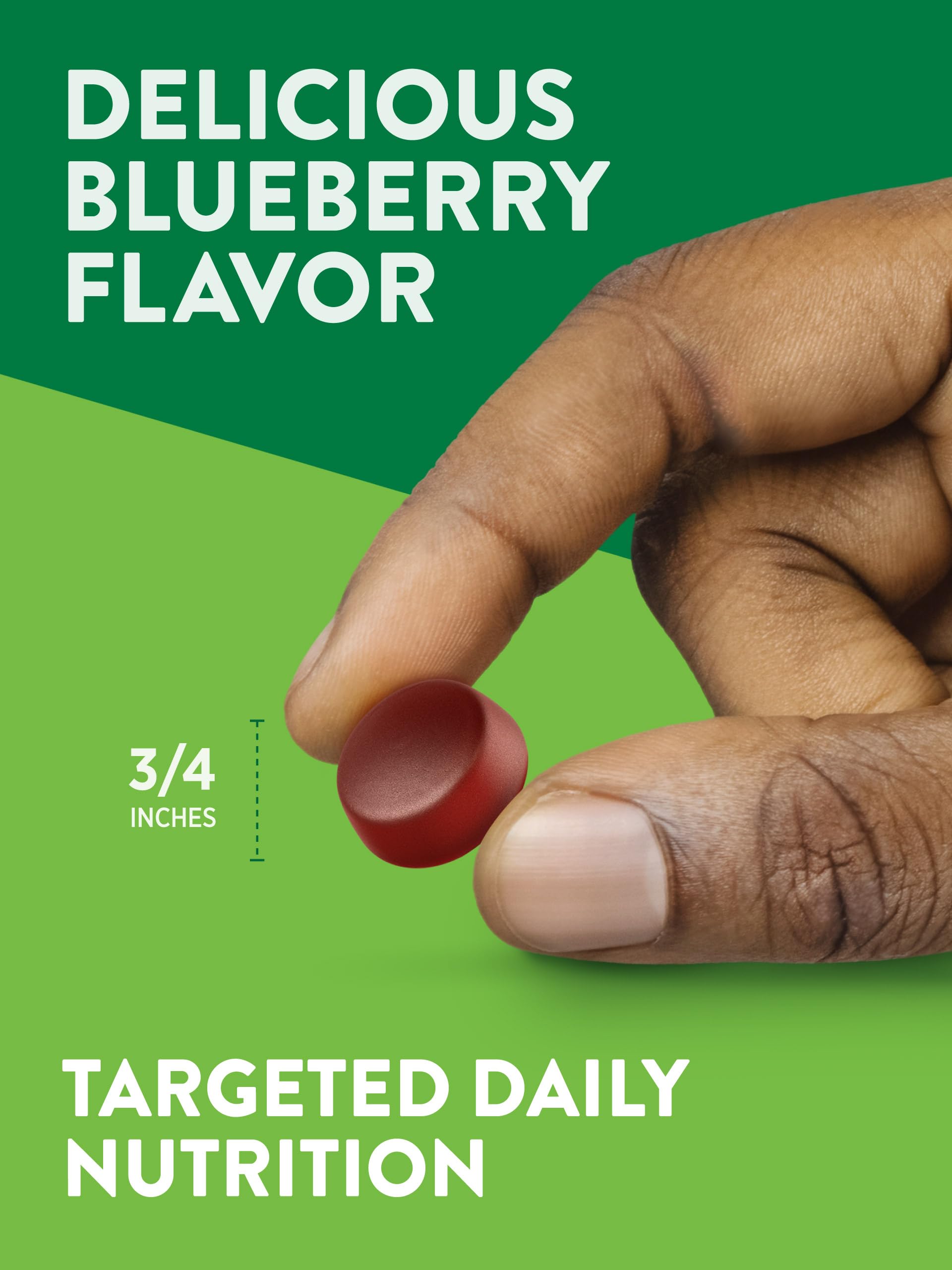 Nature's Truth bottle open with gummies conveys vegetarian, gluten-free formulation