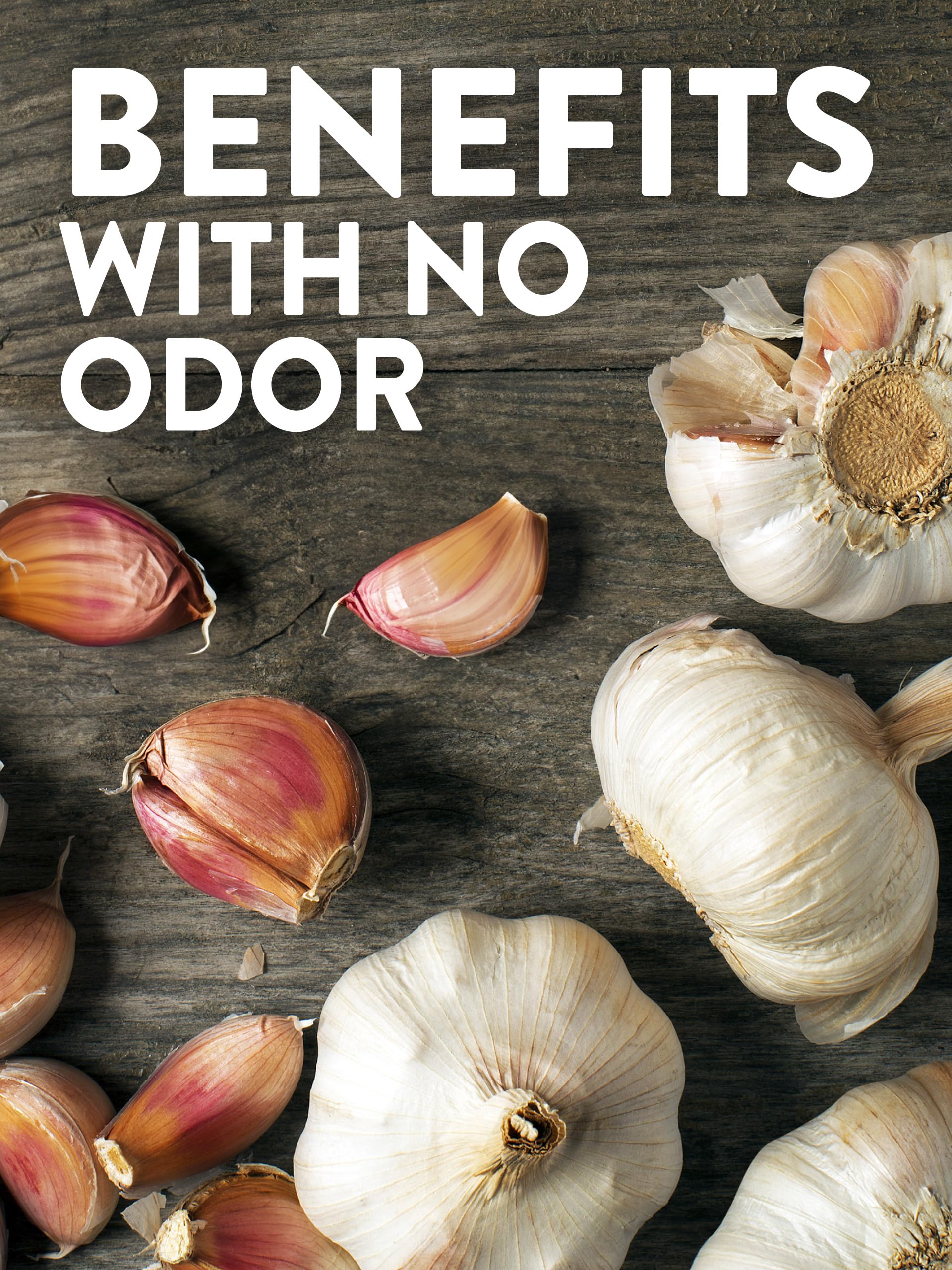 Gluten-free and non-GMO badge on Nature's Truth Odorless Garlic packaging