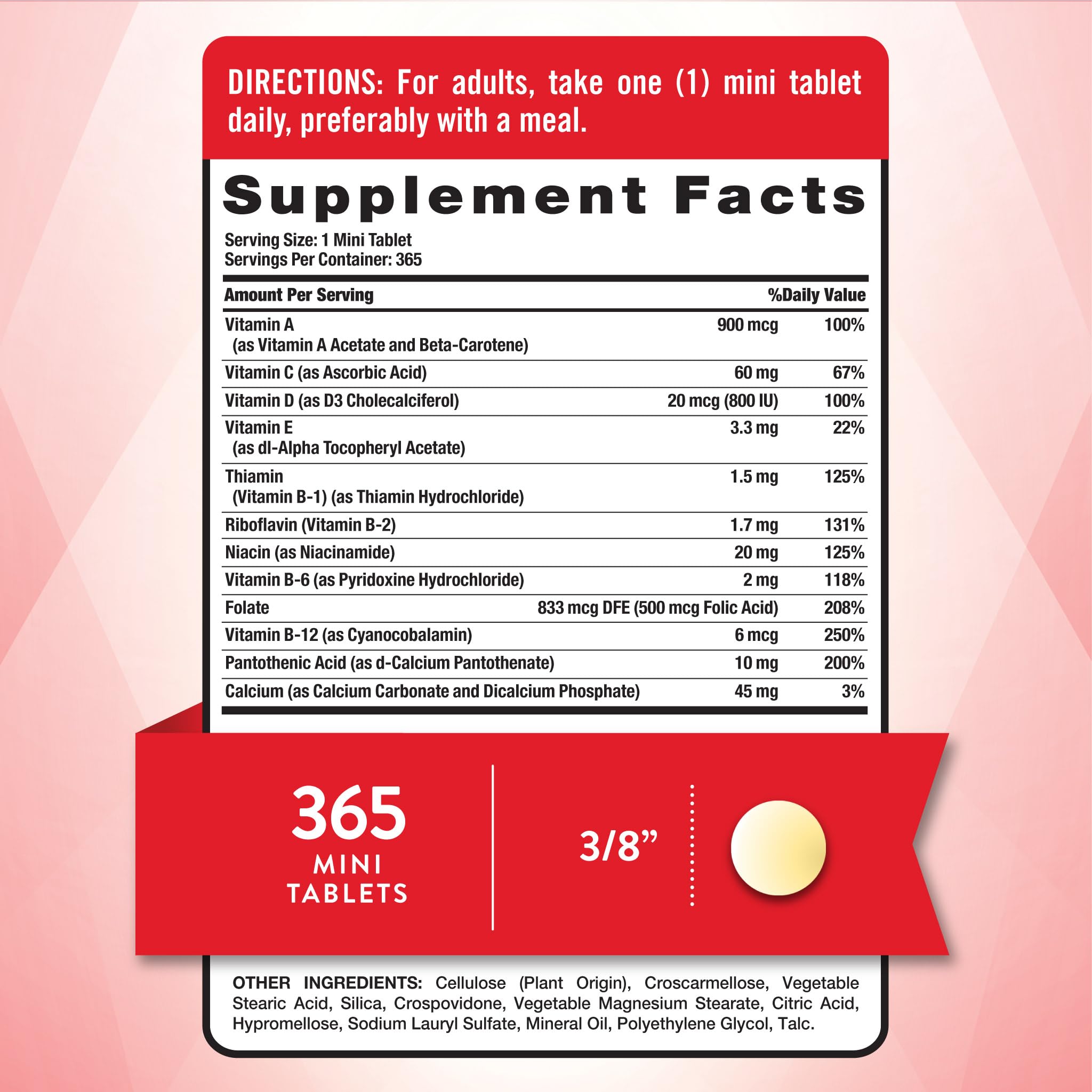 Nature's Truth One Daily Multivitamin label closeup highlighting the blend