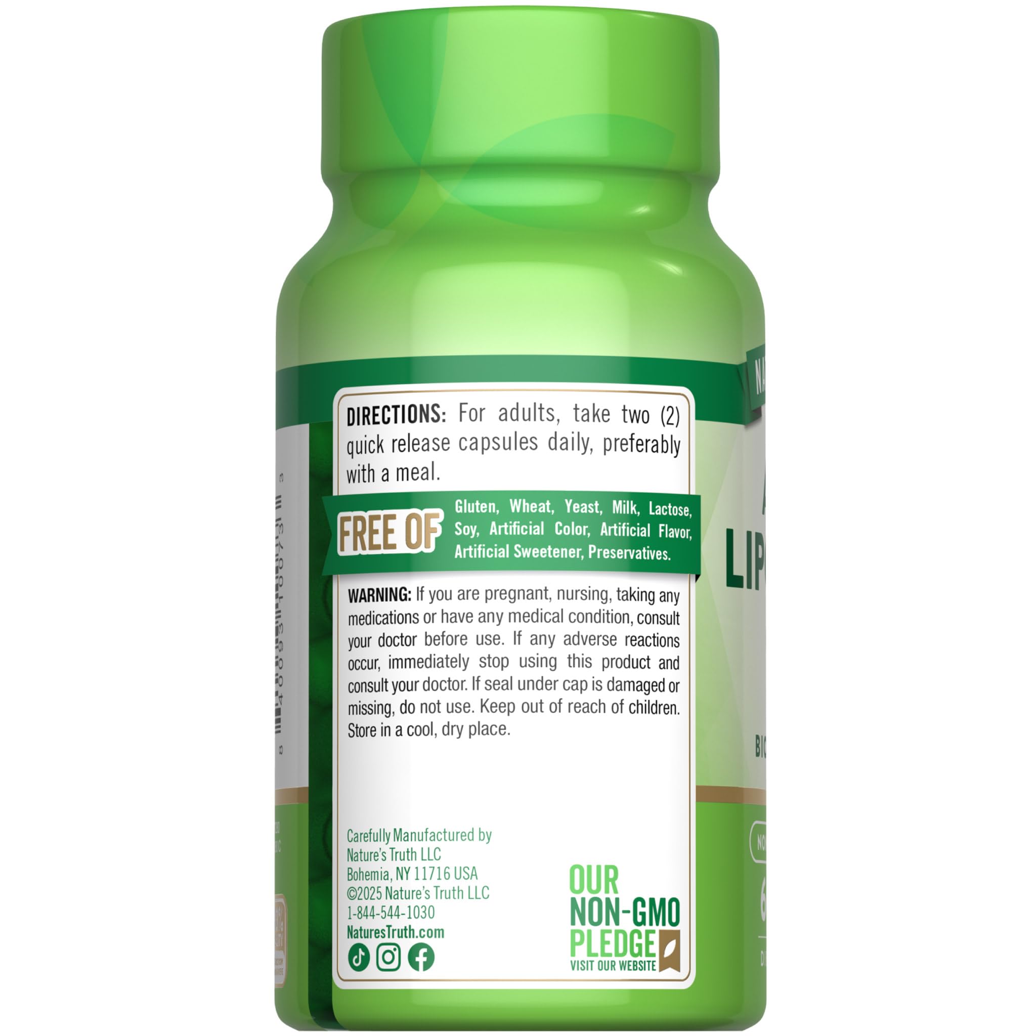 Nature's Truth packaging design on a sturdy bottle for daily dosing.