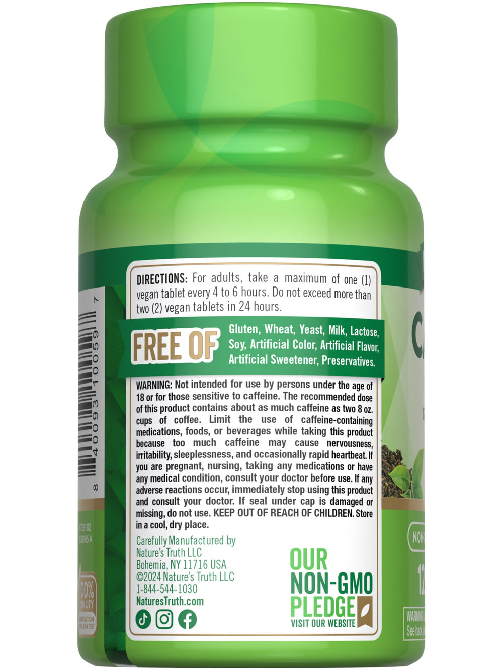 Nature's Truth packaging features a clean label promise and trustworthy quality