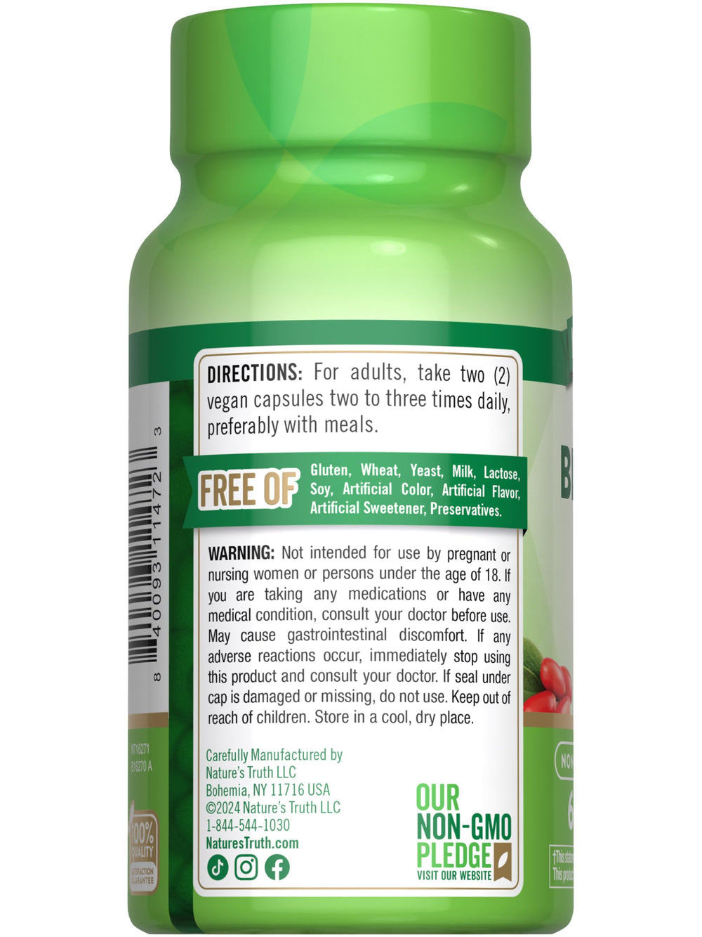 Nature's Truth packaging on a store shelf showcasing the product.