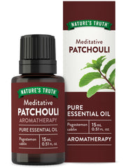 Nature's Truth Patchouli Oil bottle for pure aromatherapy sessions.