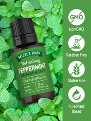 Nature's Truth peppermint oil shower-bath infusion for a spa-like feel.