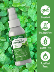 Nature's Truth peppermint spray near the bath for relaxing aromatherapy moments.