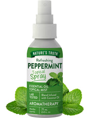 Nature's Truth peppermint spray bottle, refreshing aroma for quick uplift.
