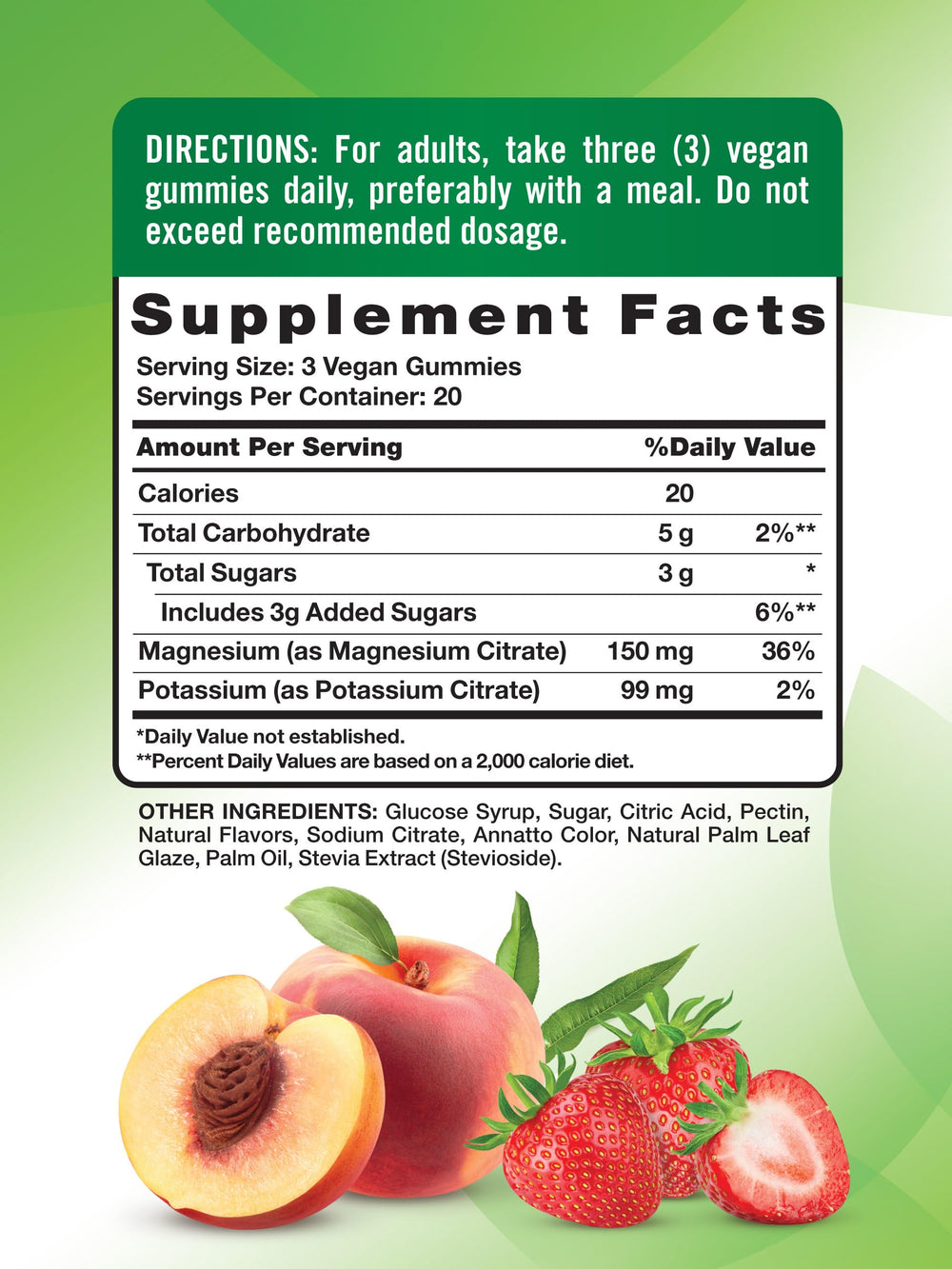 Nature's Truth gummies close-up showing peach strawberry flavor for easy daily intake.
