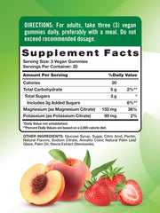 Nature's Truth gummies close-up showing peach strawberry flavor for easy daily intake.