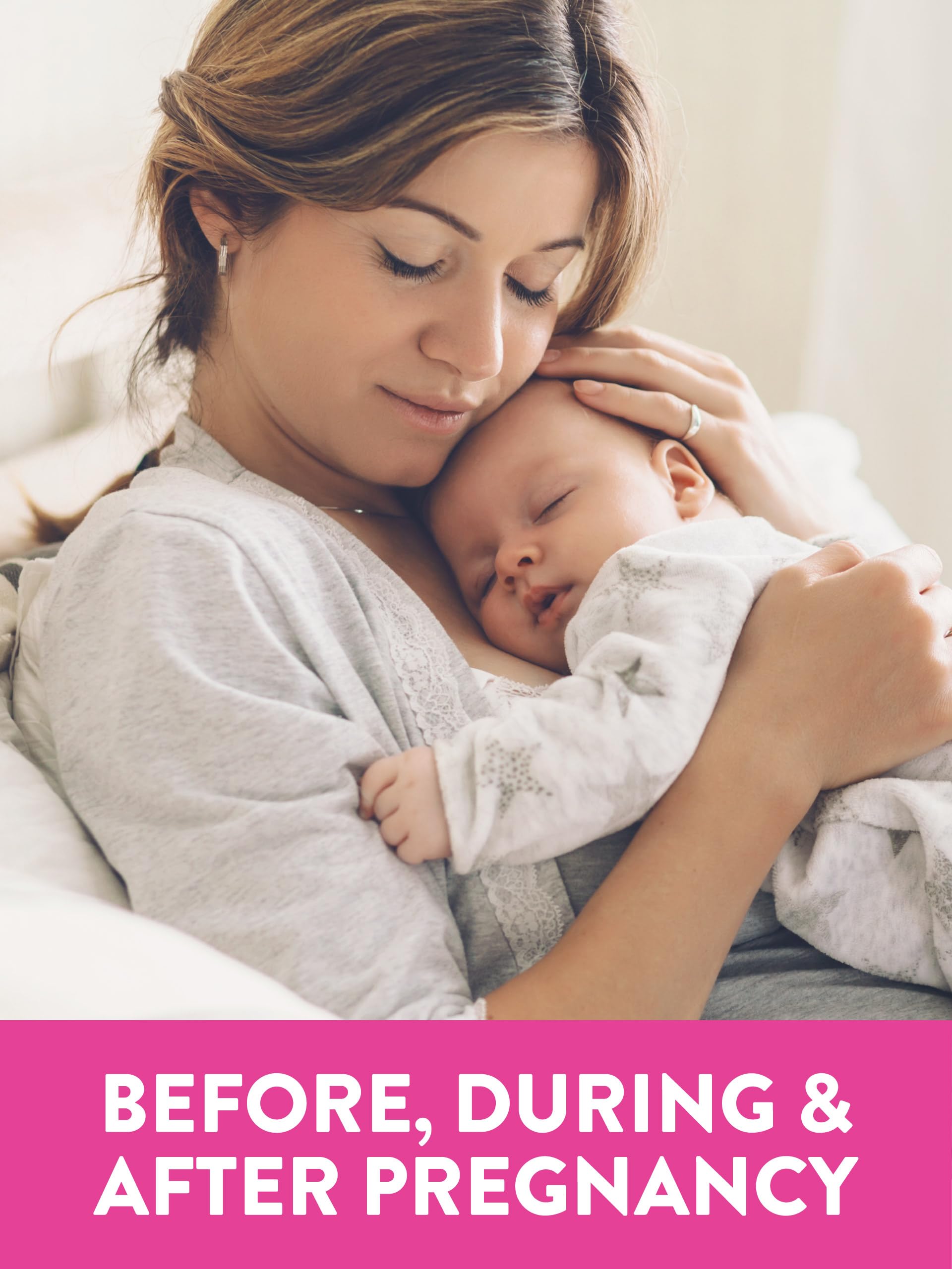 Nature's Truth Prenatal bottle shows gluten-free and non-GMO labels