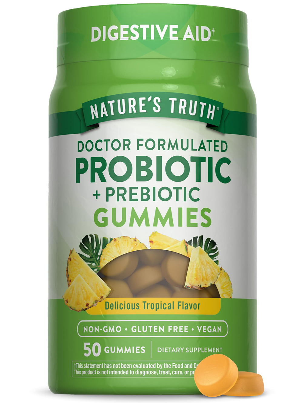 Nature's Truth Probiotic Gummies adults bottle front for daily probiotic support