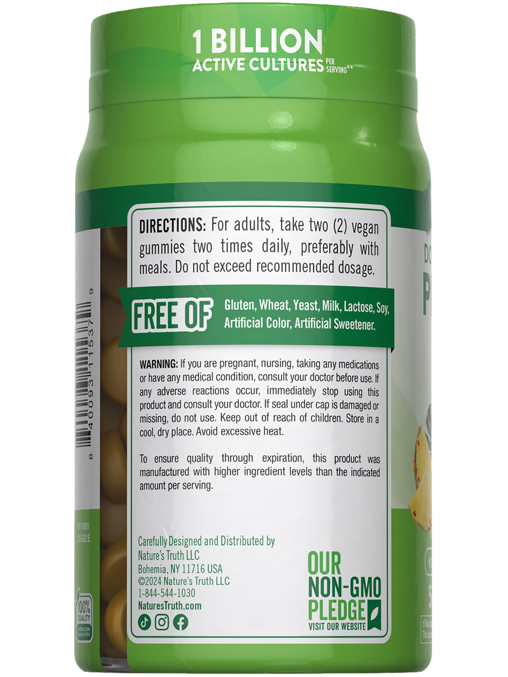 Nature's Truth Probiotic Gummies lifestyle scene for on-the-go daily routine