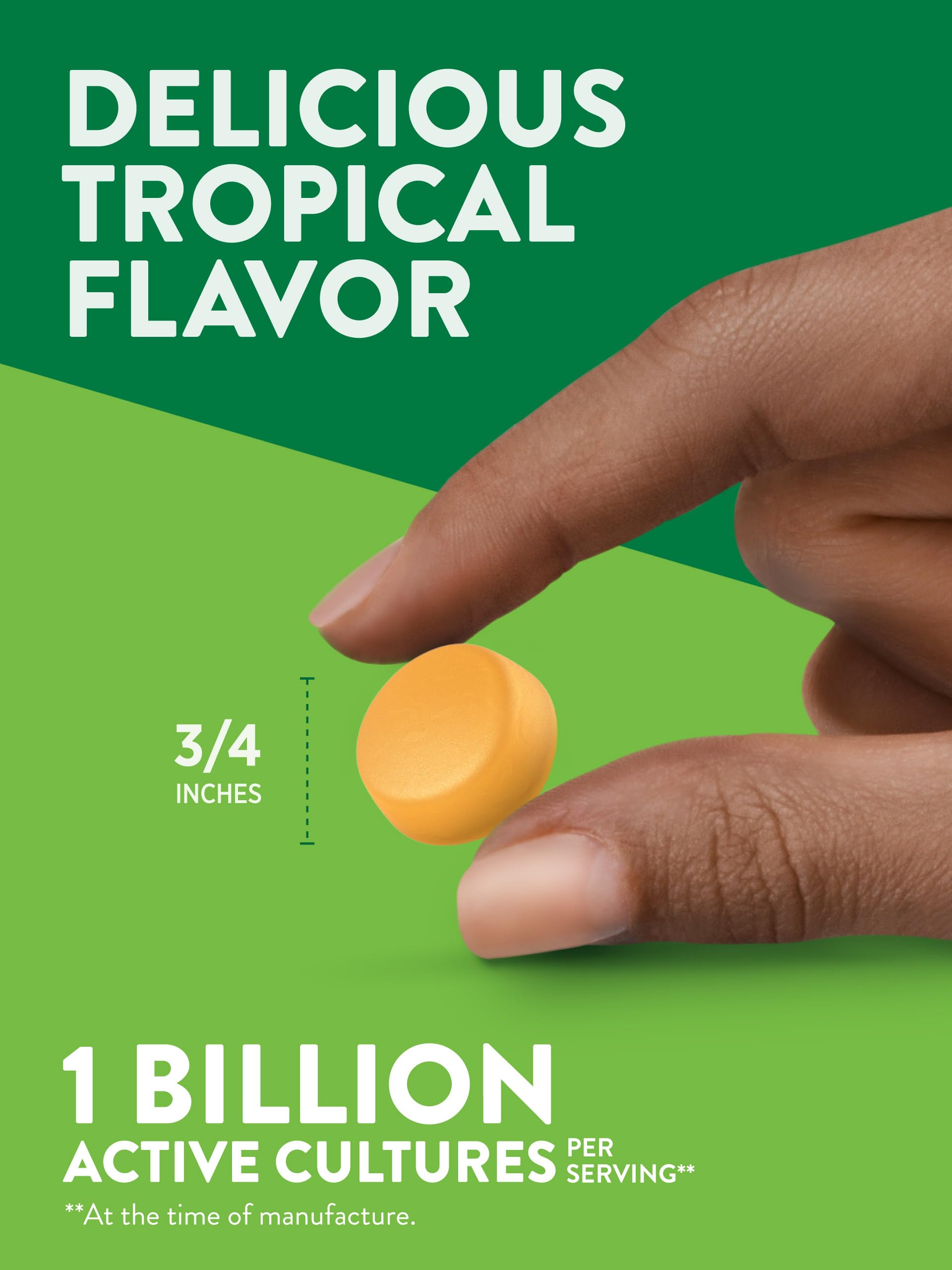 Nature's Truth Probiotic Gummies packaging back panel with supplement facts