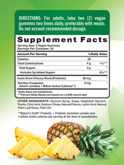 Nature's Truth Probiotic Gummies tropical flavor closeup showing tasty, chewable probiotic