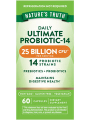 Nature's Truth probiotic bottle with 60 capsules for daily gut support.