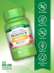 Nature's Truth Probiotics Kids berry-flavored chew shows a tasty, kid-friendly option