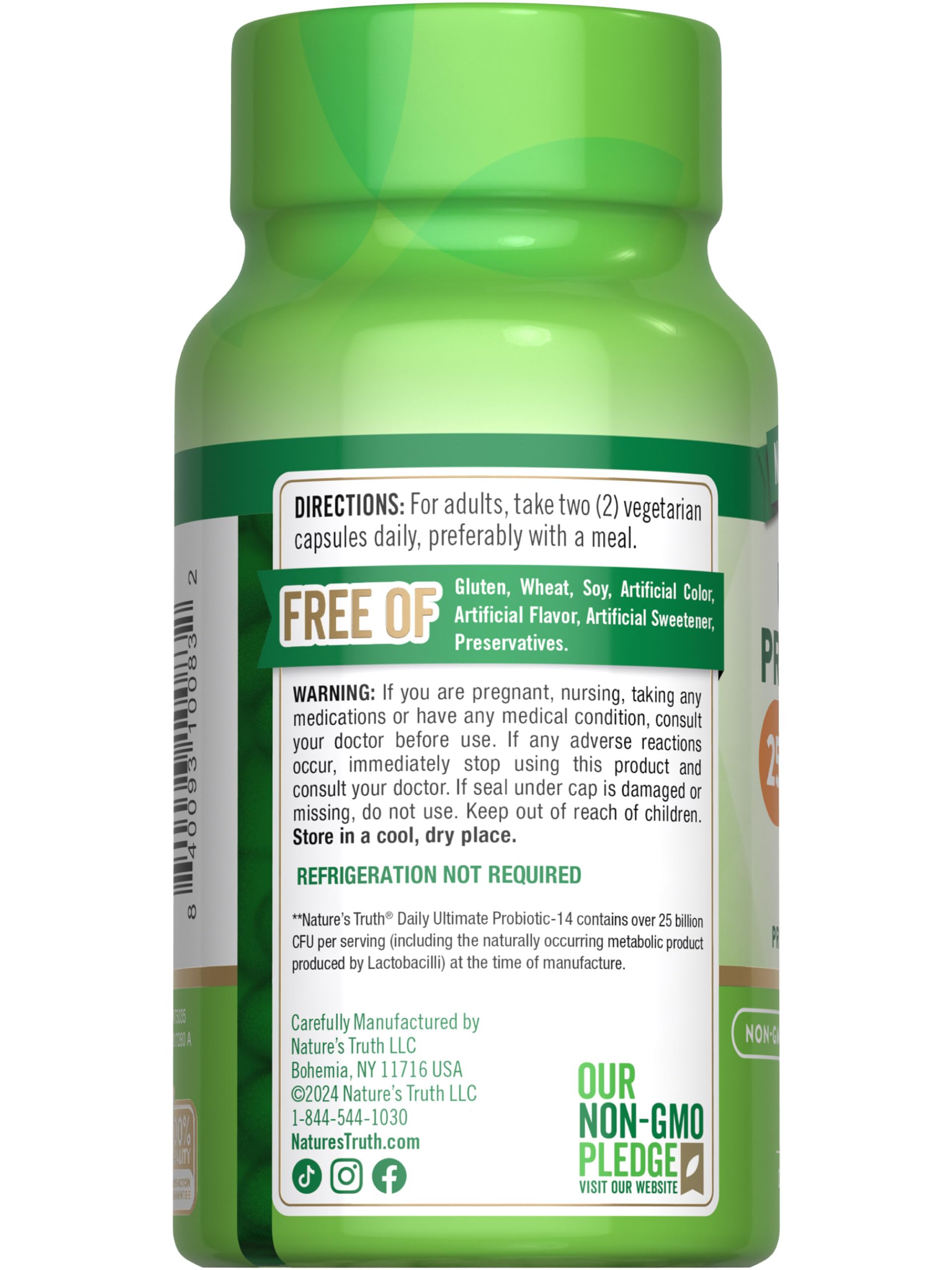 Nature's Truth capsules ready in packaging for simple digestive health routine.