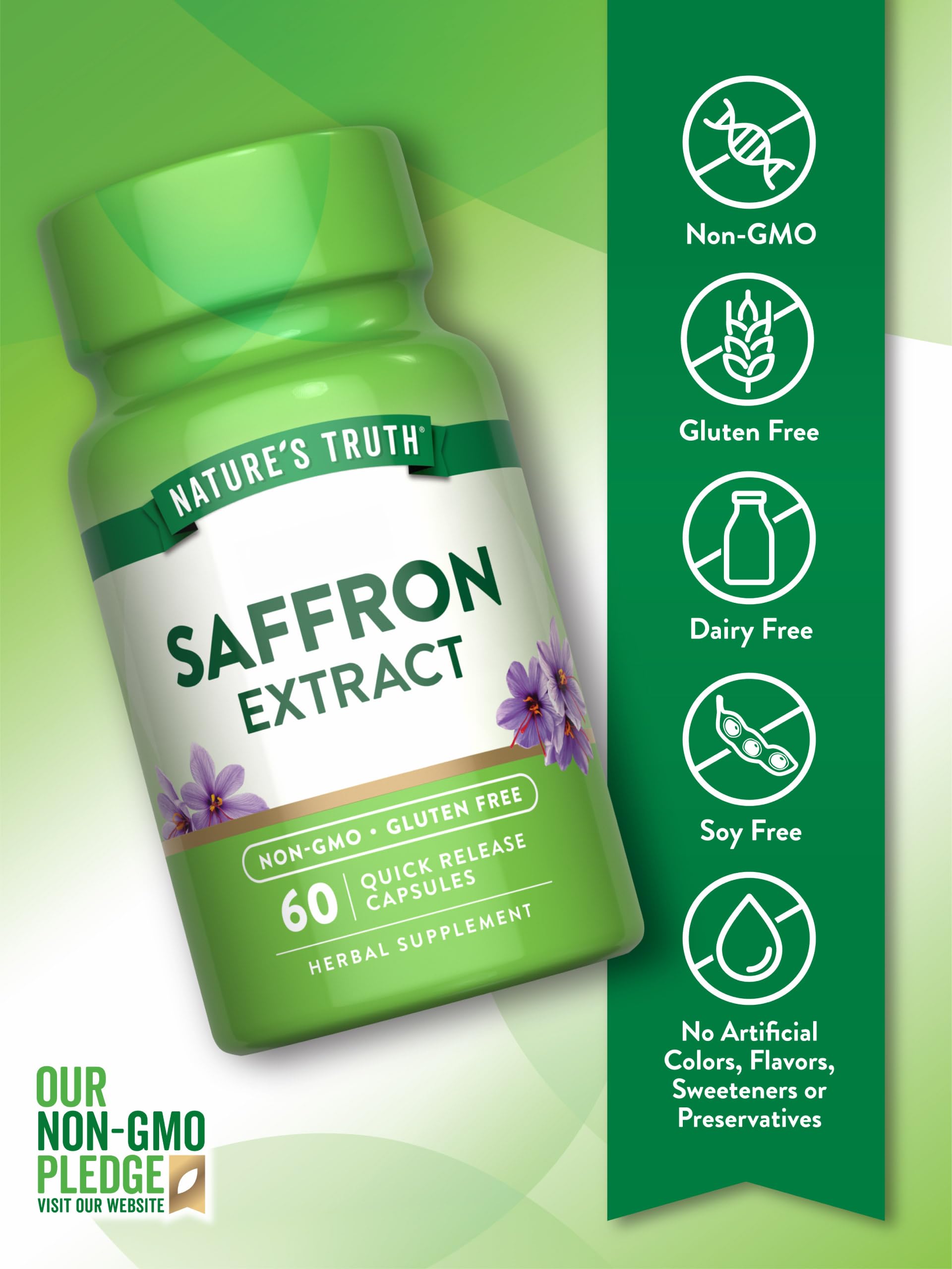 Close-up of amber saffron extract capsules for easy swallowing