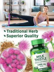 Nature's Truth seed extract marianum highlights plant source.