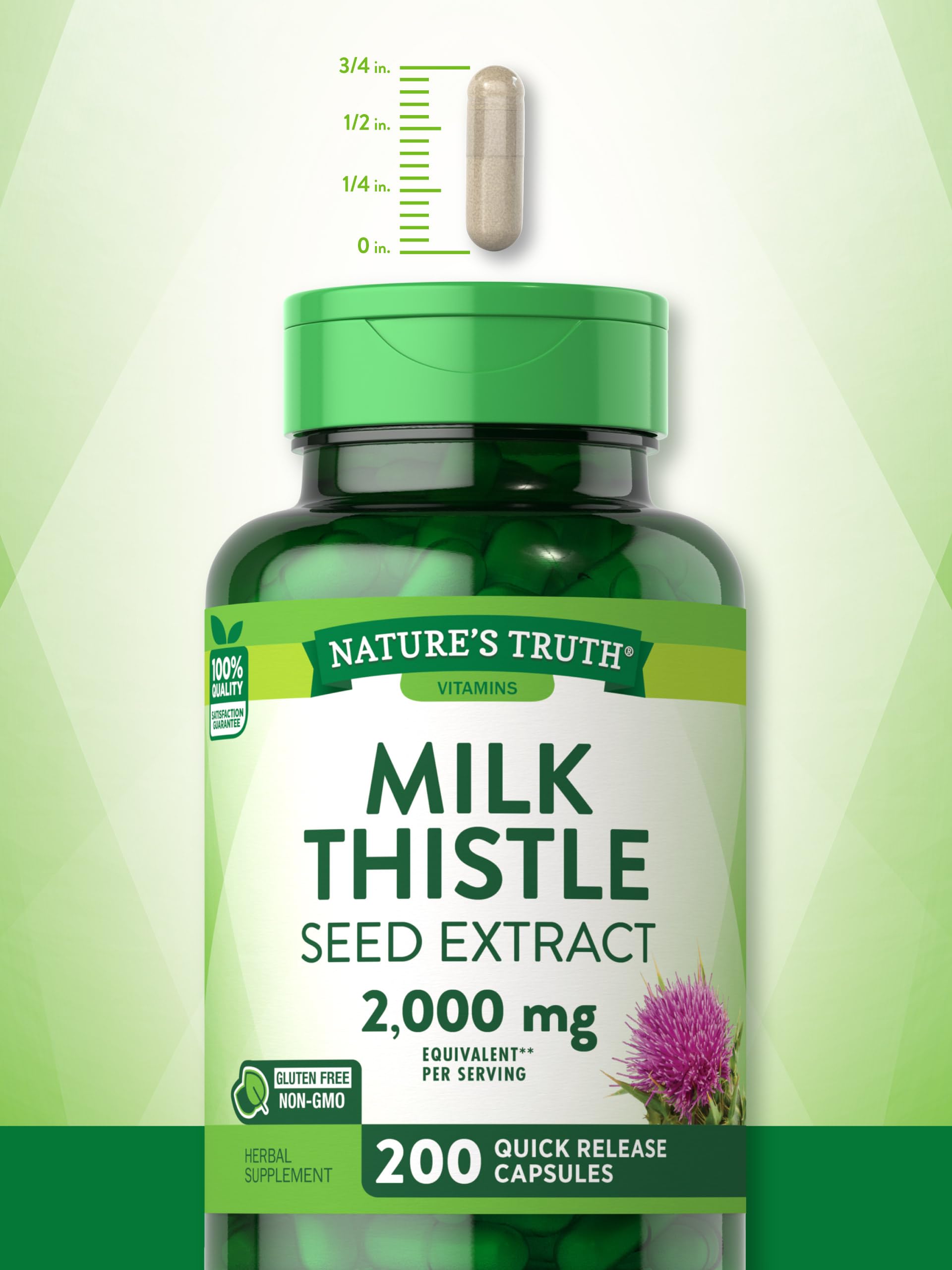 Nature's Truth silymarin visual signals premium plant extract.