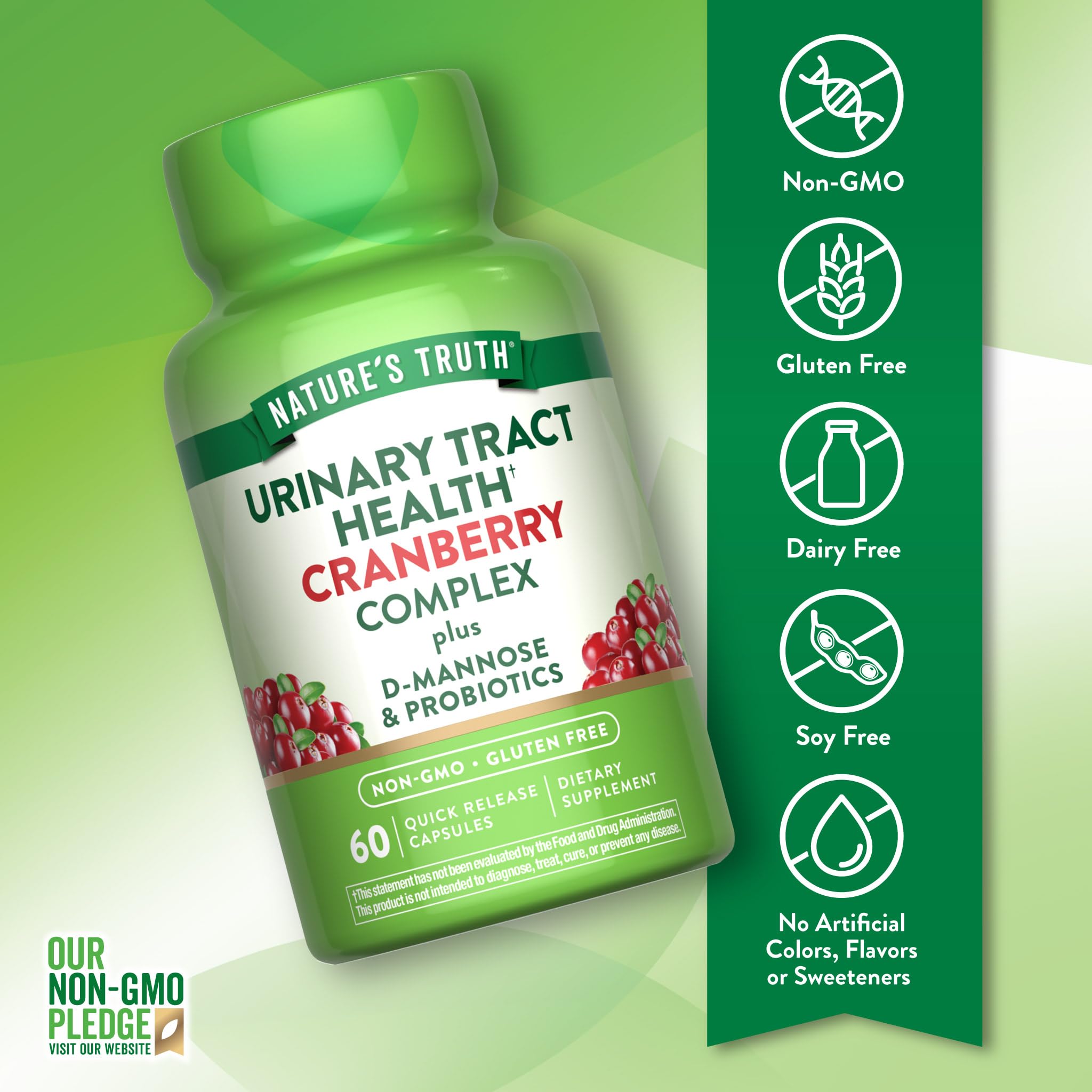 Nature's Truth sin gluten y no-GMO: etiqueta clara y producto limpio