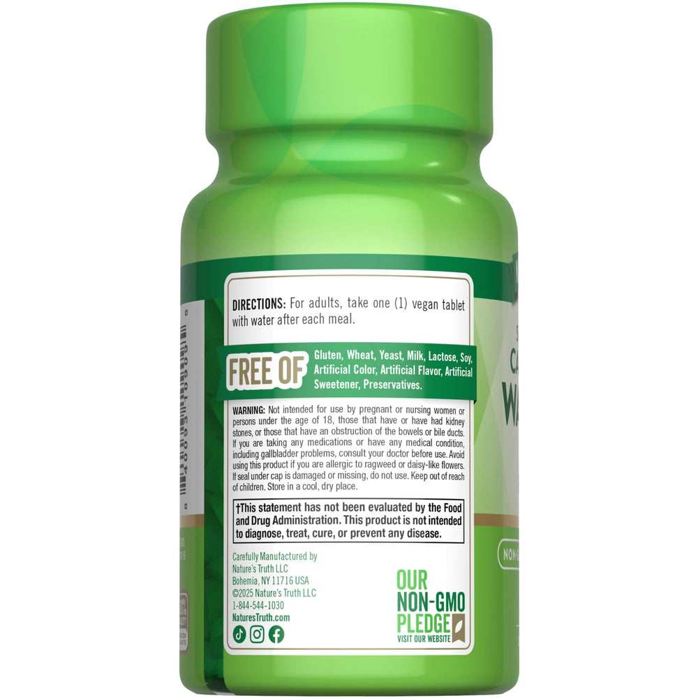 Nature's Truth water pill tablet close-up showcasing compact vegan capsules