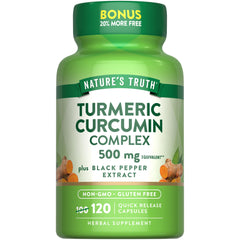 Nature's Truth Turmeric Curcumin 500mg bottle with black pepper extract for daily wellness