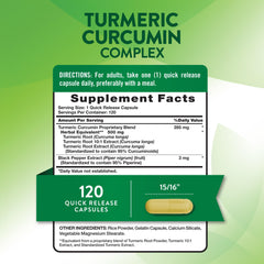 Nature's Truth Turmeric Curcumin 500mg capsules ready for daily use