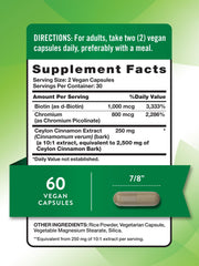 Nature's Truth vegan cinnamon capsules closeup showing plant-based formula.