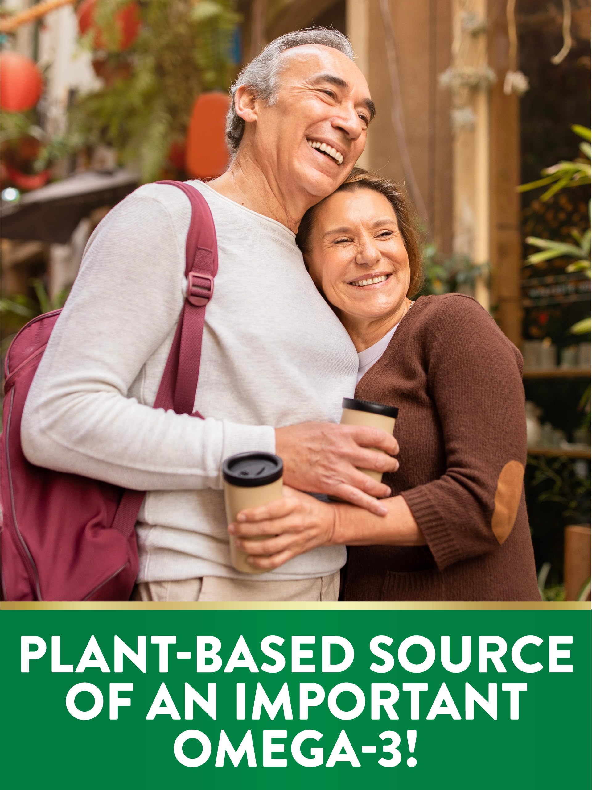 Nature's Truth vegan omega-3 softgels gluten-free label.