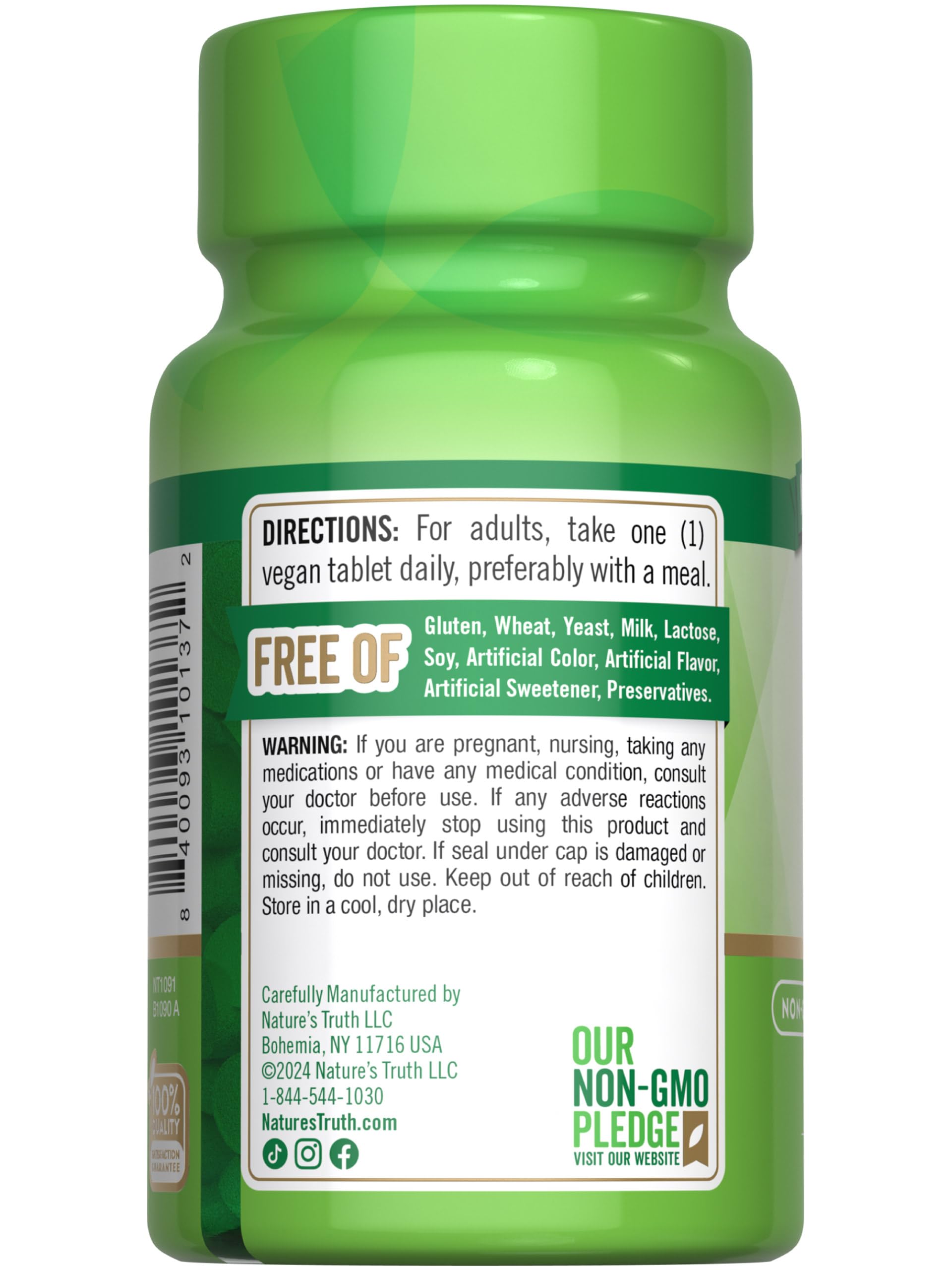 Nature's Truth Vitamin B12 1000 mcg tablets daily-use bottle, keeps routine simple.
