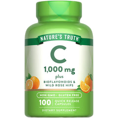 Nature's Truth Vitamin C 1000mg bottle ready for daily use