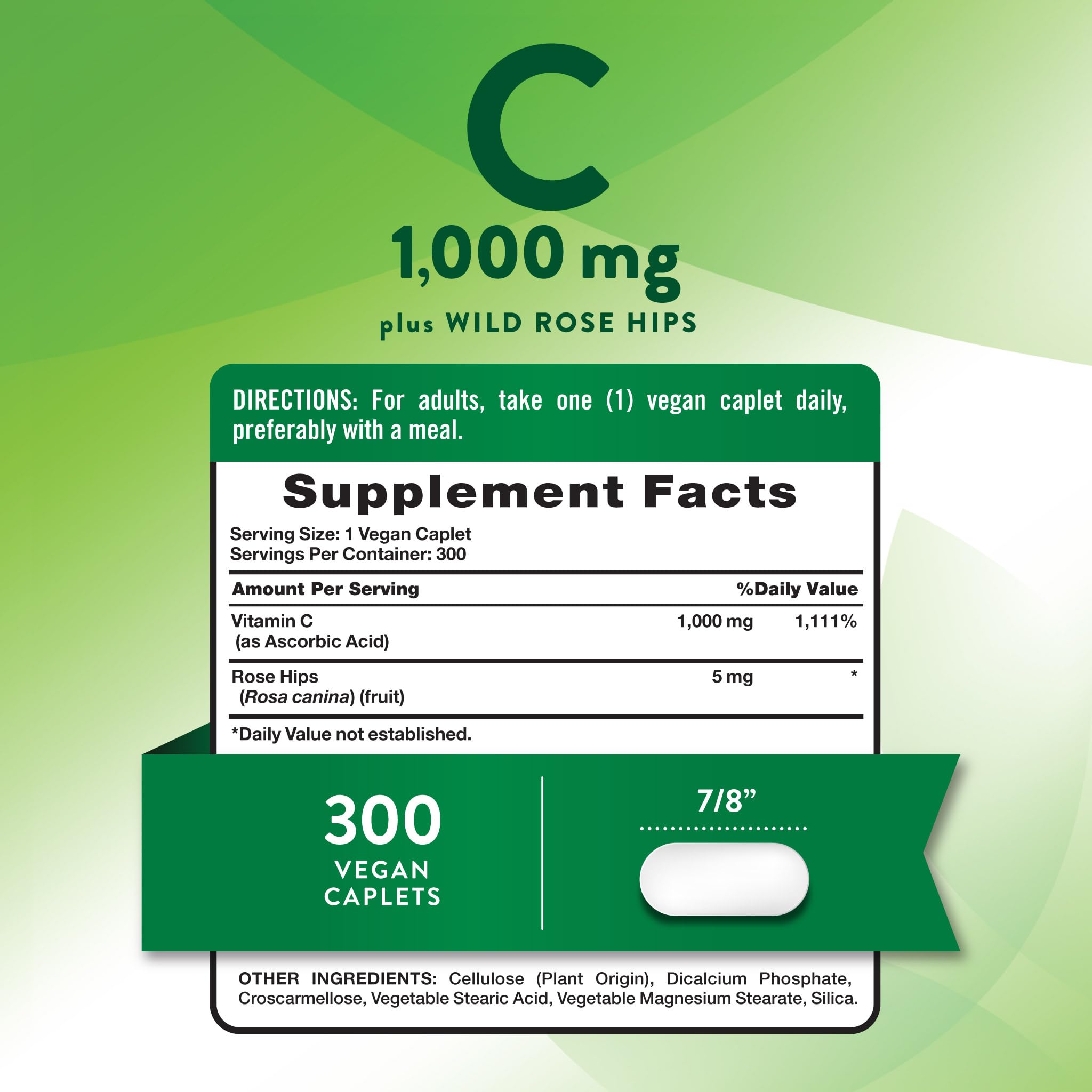 Close-up of Nature's Truth Vitamin C 1000mg caplets