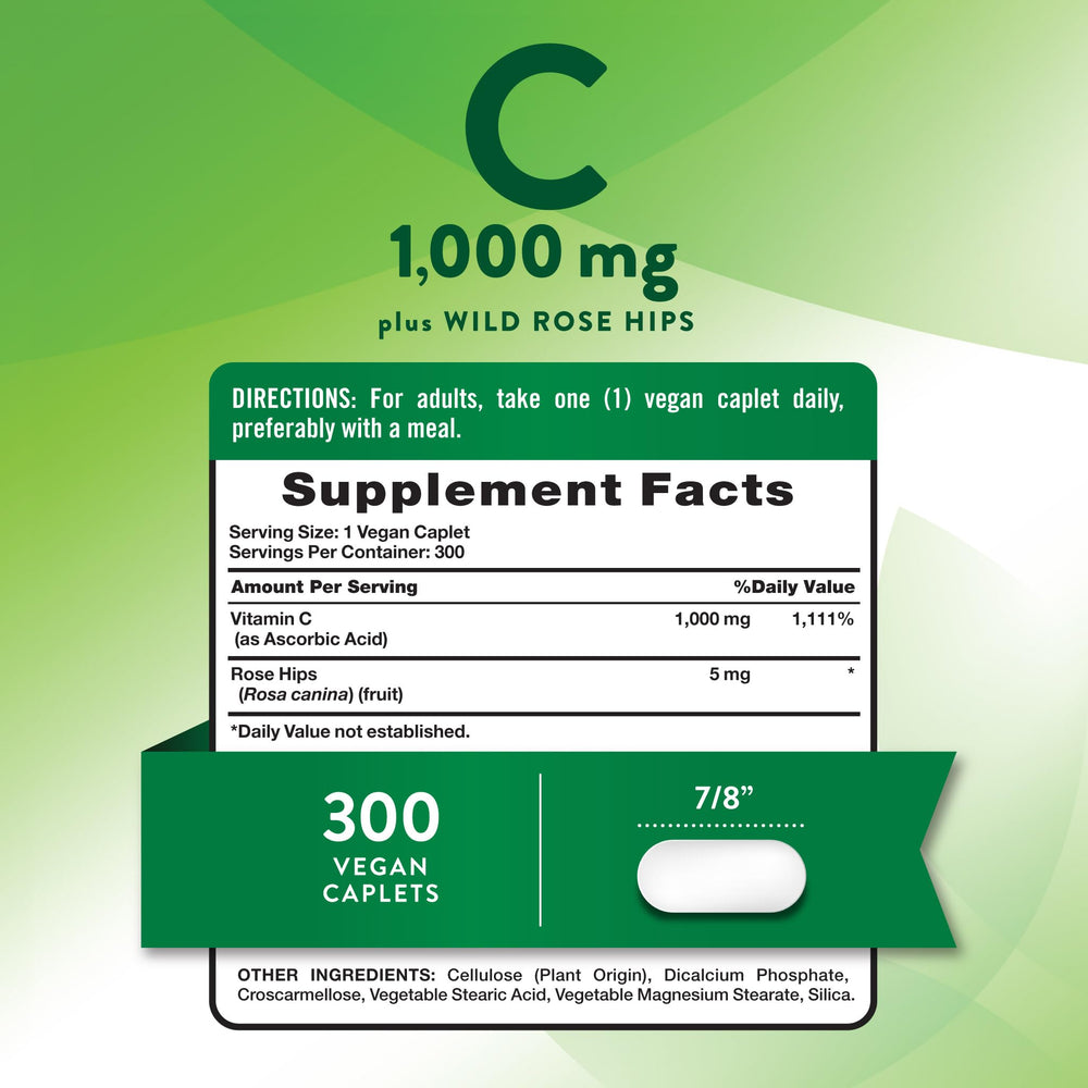 Close-up of Nature's Truth Vitamin C 1000mg caplets