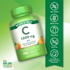 Nature's Truth Vitamin C 1000mg capsules for quick-release use
