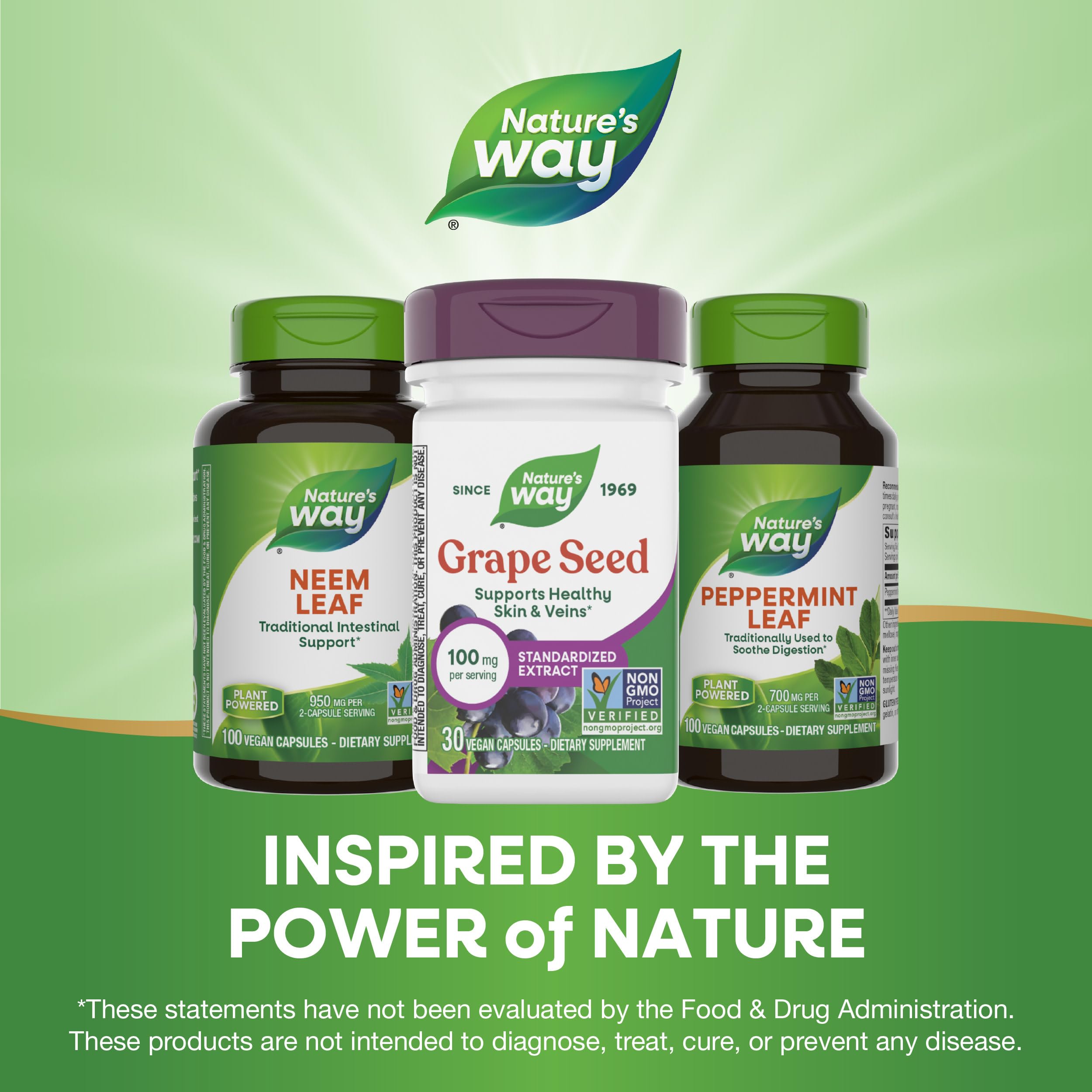 50-year Nature's Way heritage text on the carton