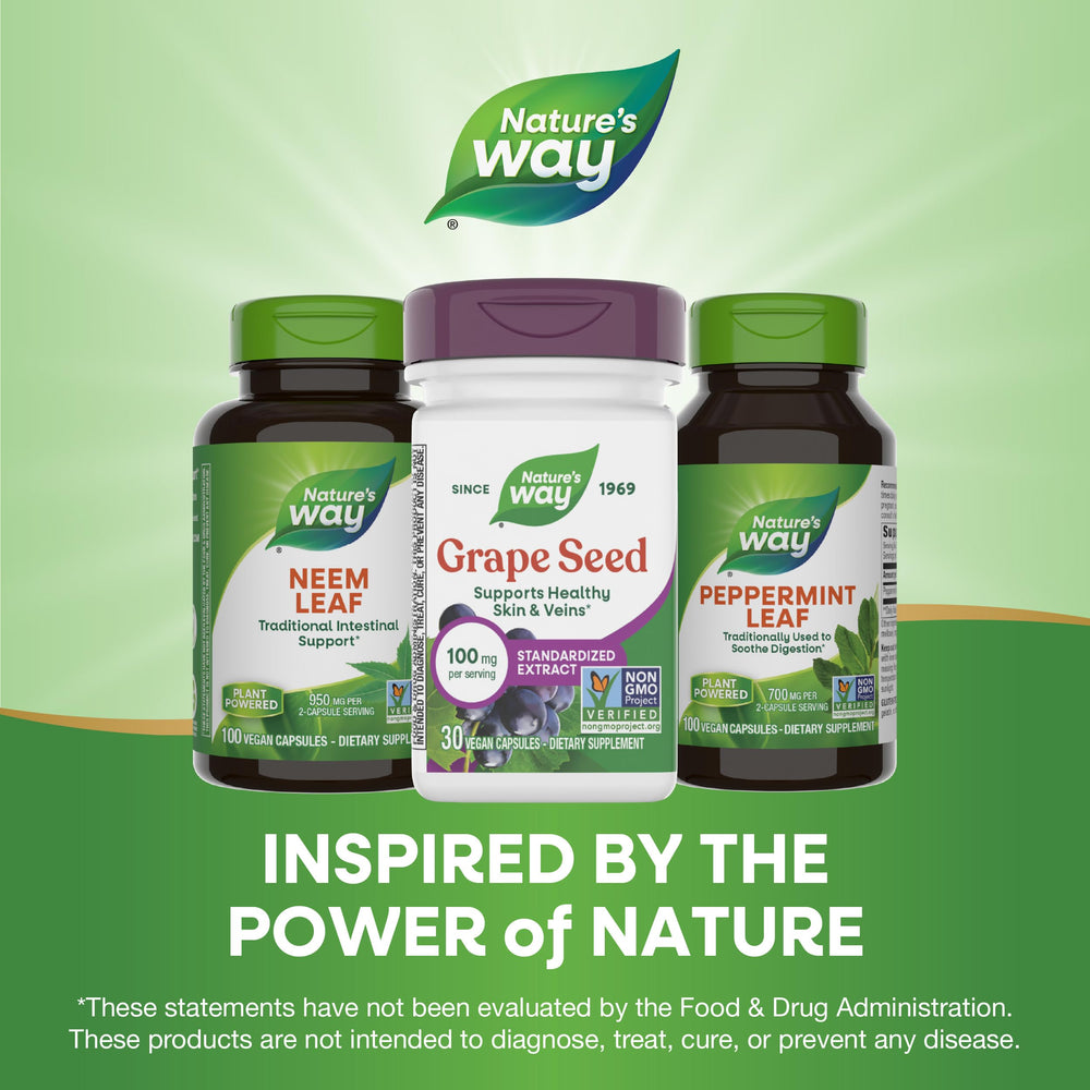50-year Nature's Way heritage text on the carton