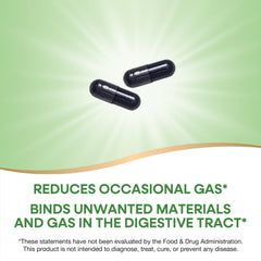 Nature's Way Activated Charcoal on pantry shelf for convenient daily use.