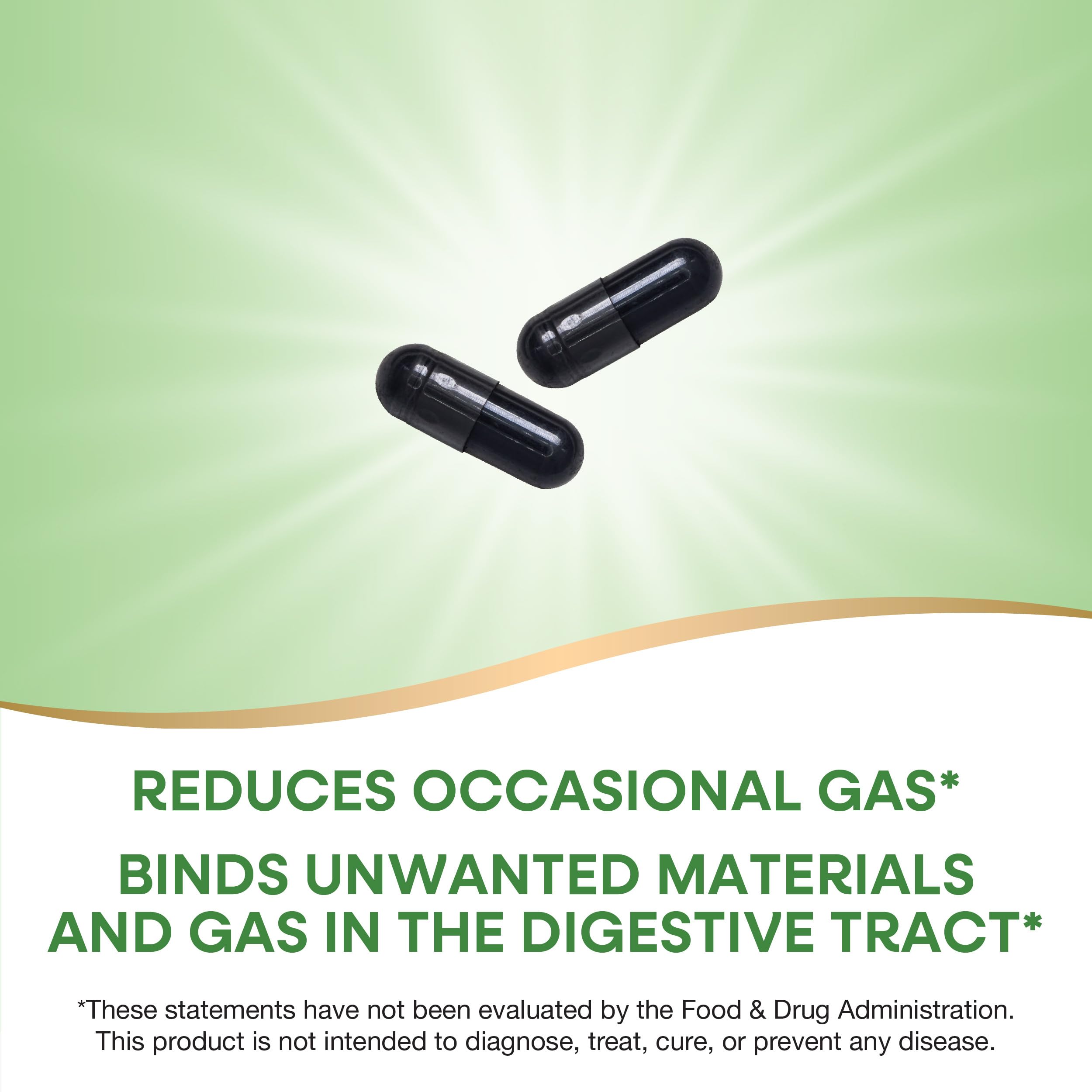 Two capsules serving for meals with Nature's Way Charcoal