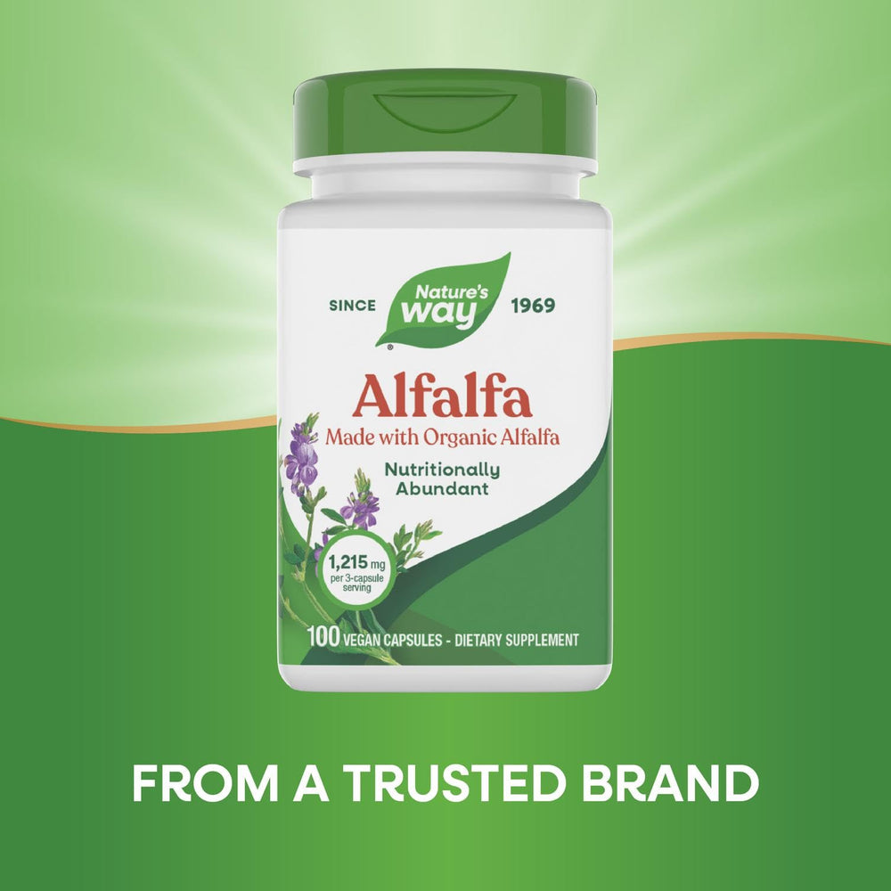 Nature's Way Alfalfa gluten-free mark on packaging