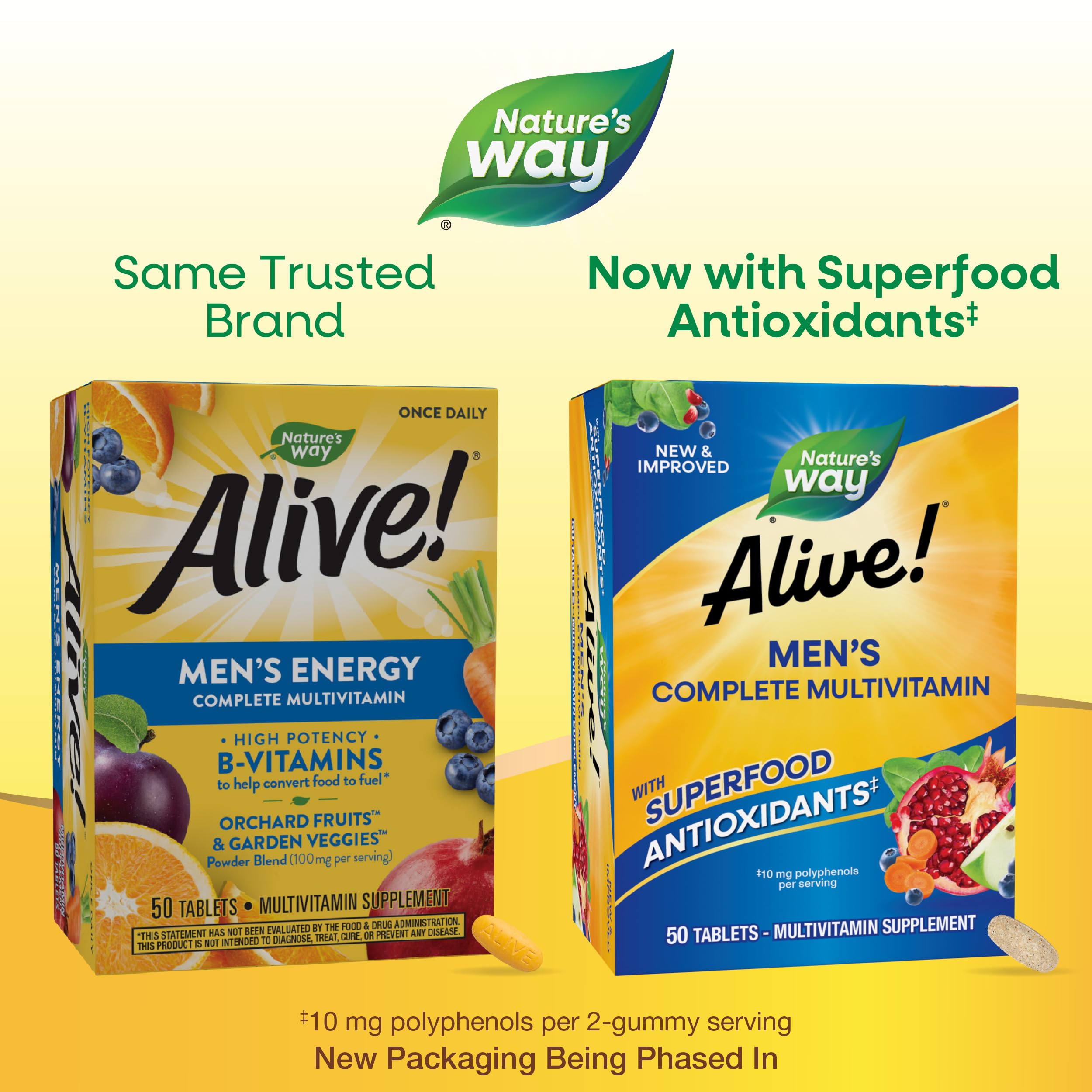 Nature's Way Alive! Men's Multivitamin serving scoop for easy daily use.
