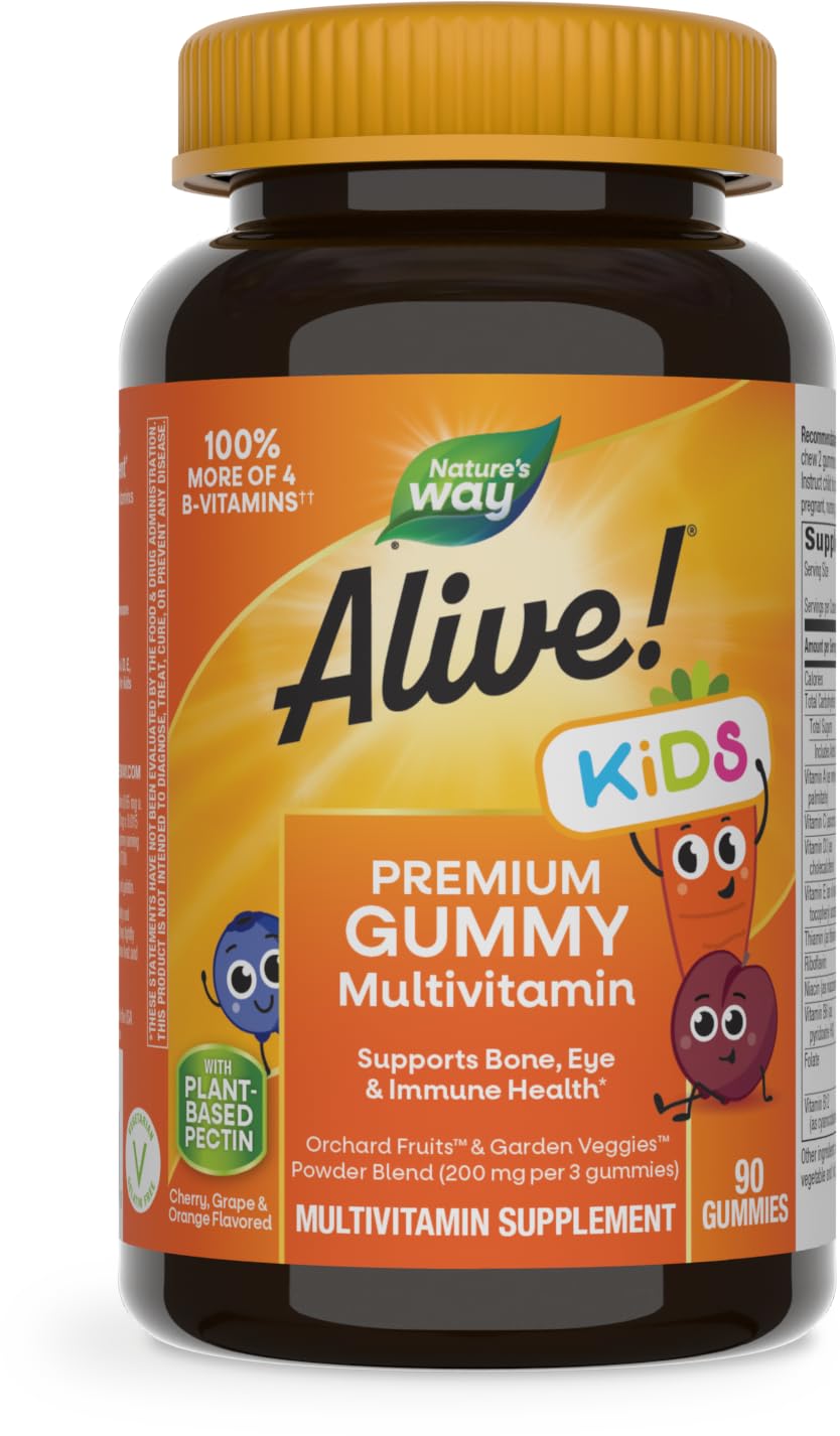 Nature's Way Alive! Niños envase gominolas para apoyo diario de vitaminas