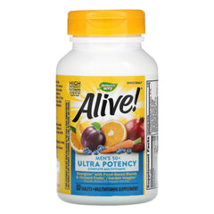 Nature's Way Alive! Once Daily Men's 50+ Ultra bottle front for daily energy support.